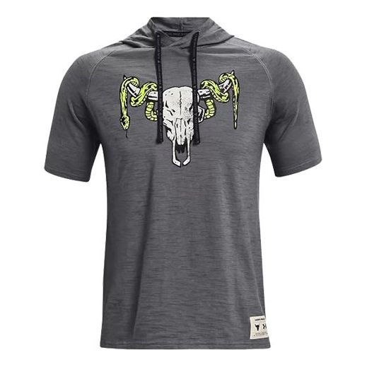 Project Rock Casual Sports Hooded Short Sleeve Tee