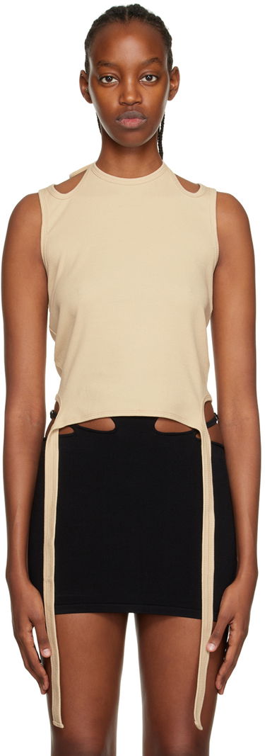 Tielko Dion Lee Halter Neck Tie Tank Top Béžová | C3029R22, 0