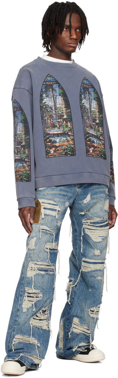 Mikina Who Decides War Who Decides War Apparent Crewneck Sweatshirt Modrá | 1110030010SS25, 3