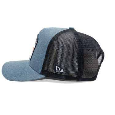 Šiltovka New Era New Era Western Rodeo Denim Patch 9FORTY Trucker Hat Modrá | 60691197, 2