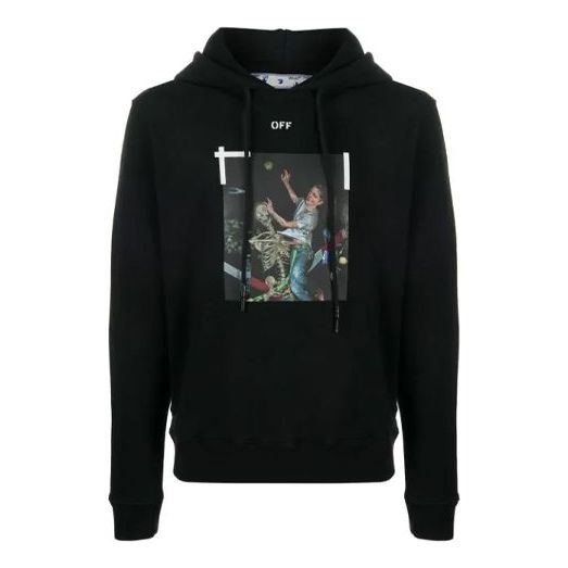 Mikina Off-White Pascal Painting Print Hoodie Čierna | OMBB034F20FLE0111001