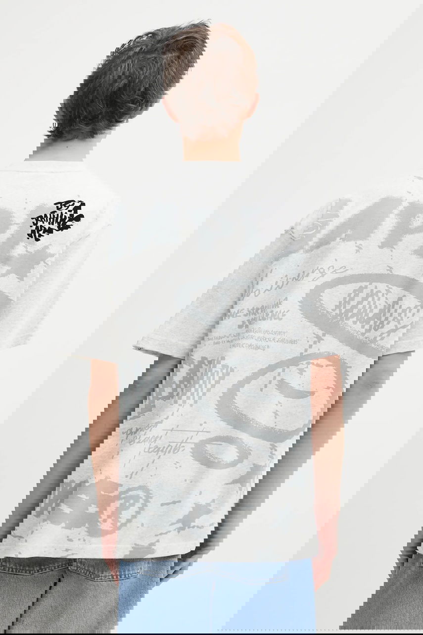 Tričko AAPE by A Bathing Ape All-Over Graffiti Print Short Sleeve T-shirt Theme Main Šedá | AAPTEM1755XAP, 0