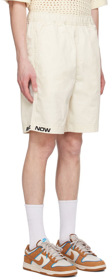 Šortky AAPE by A Bathing Ape AAPE by A Bathing Ape Embroidered Shorts Béžová | AAPSPMA668XXMIVX, 1