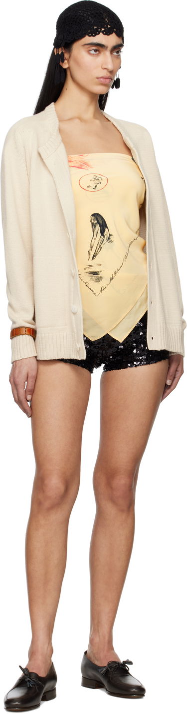 Sveter Bode Bode Meringue Knit Cardigan Béžová | MRS25KT006, 3