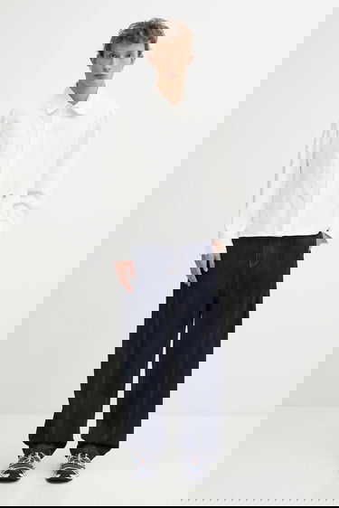 Košeľa ADER ERROR Distressed Linen Blend Regular Fit Classic Collar Shirt Biela | BO01FWSH0101OW, 4