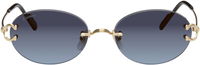 C de Cartier Rimless Oval Gradient Sunglasses