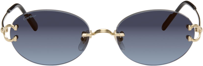 Slnečné okuliare Cartier C de Cartier Rimless Oval Gradient Sunglasses Modrá | CT0551S-002