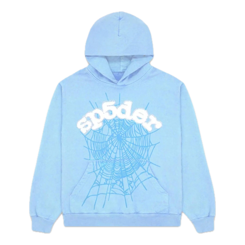 Mikina Sp5der Sp5der Web Hoodie Modrá | SP5-8D-WEB-HBB