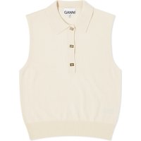 Cashmere Mix Sleeveless Polo Vest