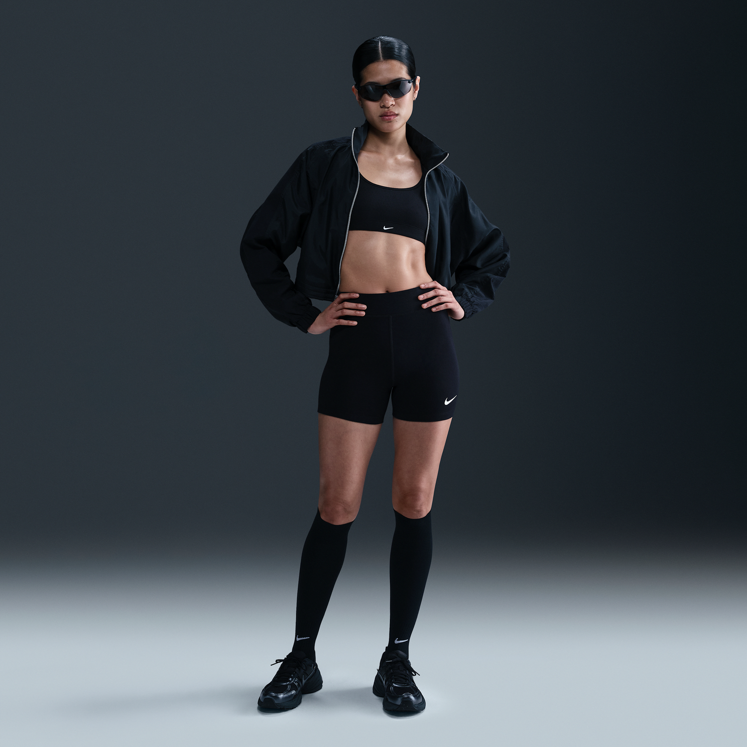Vetrovka Nike Sportswear Classic High-Waisted Bike Shorts Čierna | HJ1019-010, 0