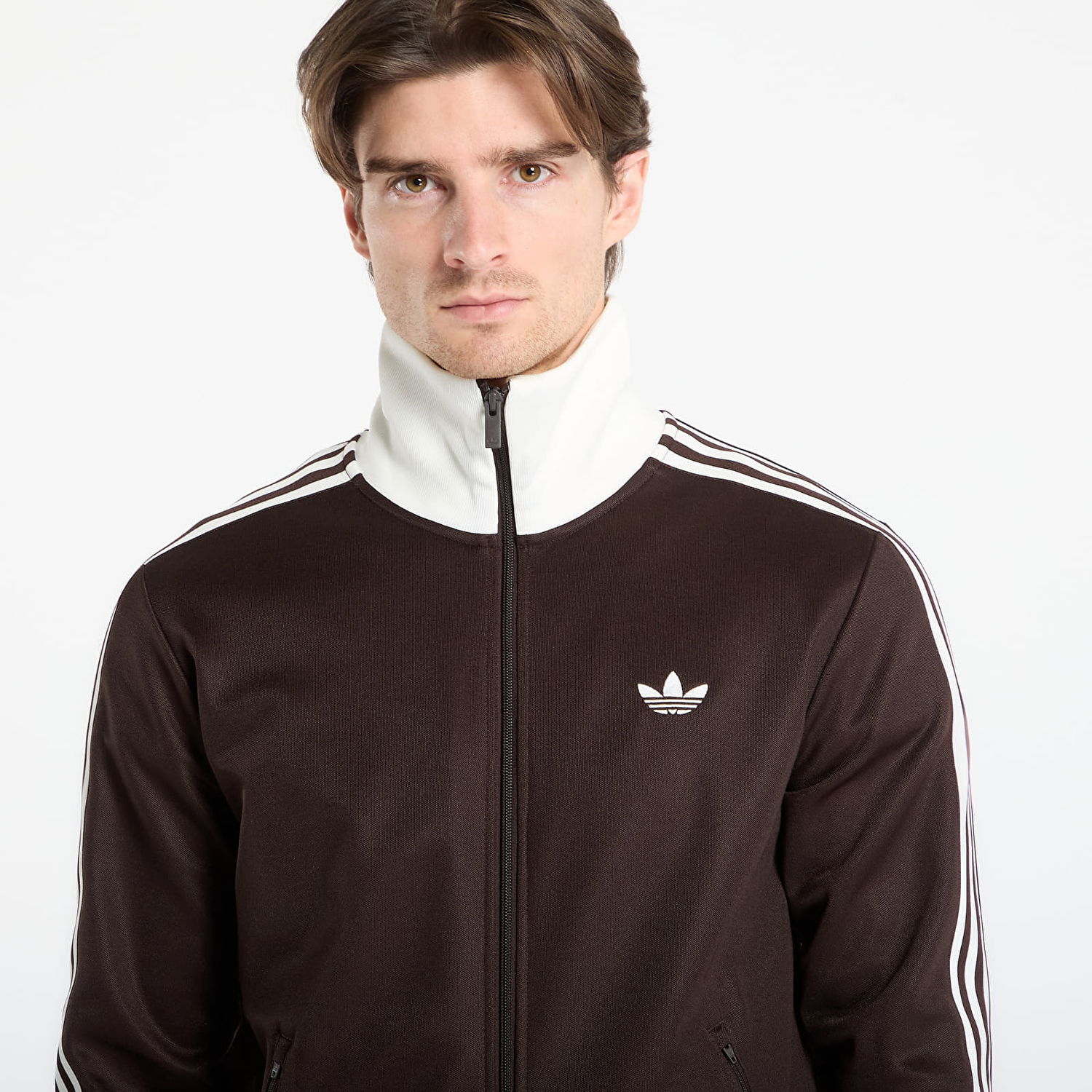 Bunda adidas Performance Classic Full-Zip Track Top Hnedá | KE1665, 1