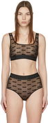 After Hours Logo-Jacquard Mesh Bra