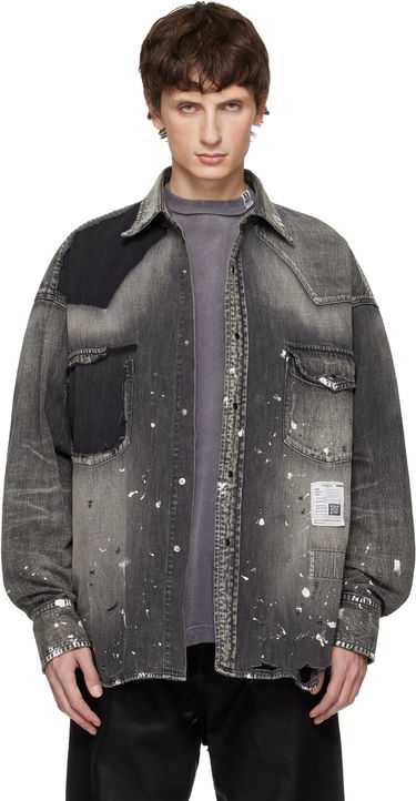 Košeľa Maison MIHARA YASUHIRO Distressed Denim Shirt Šedá | J15SH125, 0