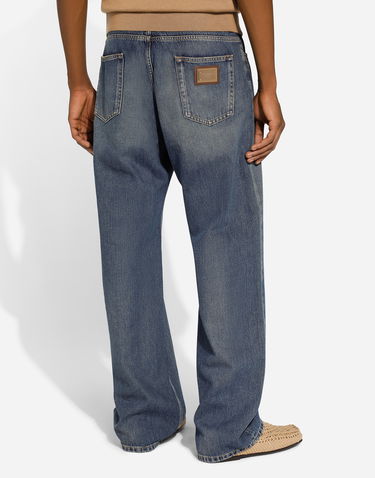 Džínsy Dolce & Gabbana Oversize Washed Effect Denim Jeans Modrá | GWVNXDG8KY5S9001, 3
