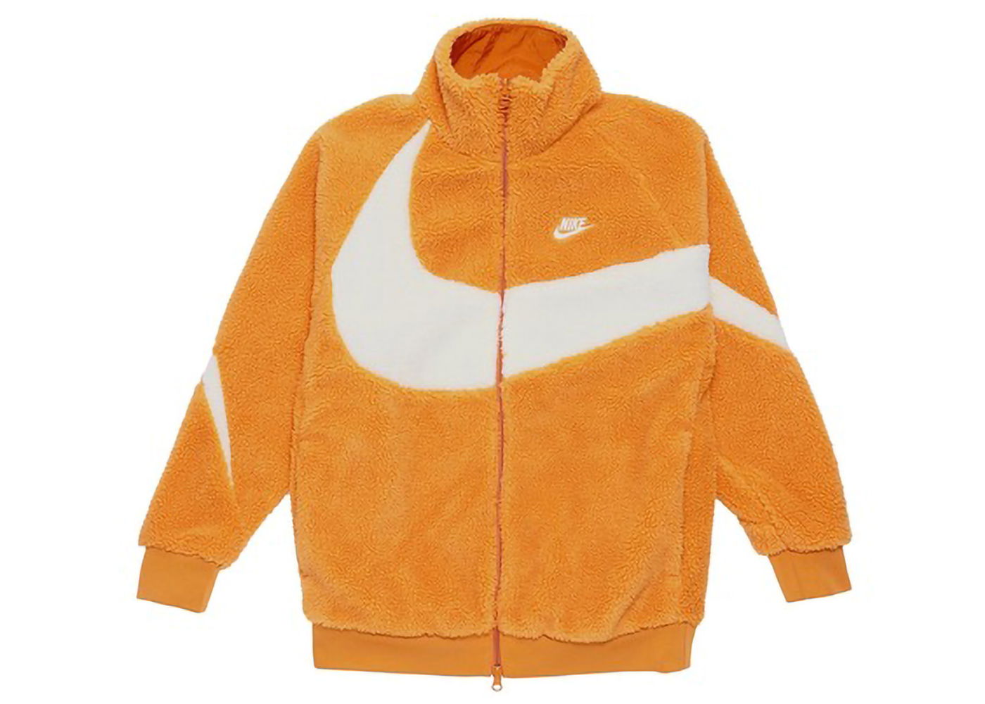 Bunda Nike Big Swoosh Reversible Boa Jacket Hot Curry Coconut Milk Oranžová | BQ6546-808, 0
