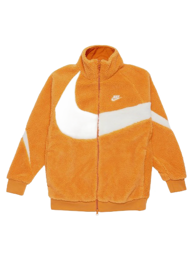 Bunda Nike Big Swoosh Reversible Boa Jacket Hot Curry Coconut Milk Oranžová | BQ6546-808