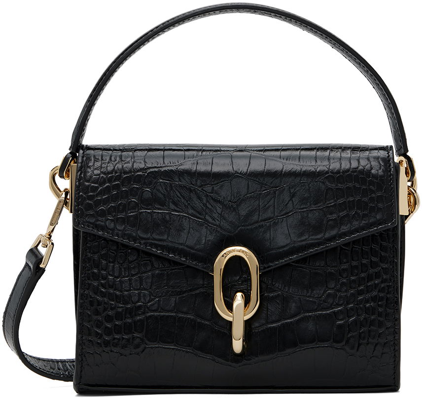 Kabelka Anine Bing Mini Colette Croc-Effect Leather Shoulder Bag Čierna | A-13-2119-000, 0