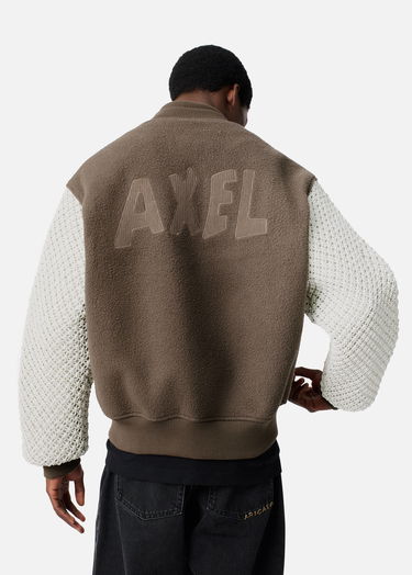 Bunda AXEL ARIGATO Varsity Jacket with Knit Sleeves Hnedá | A3148002, 3