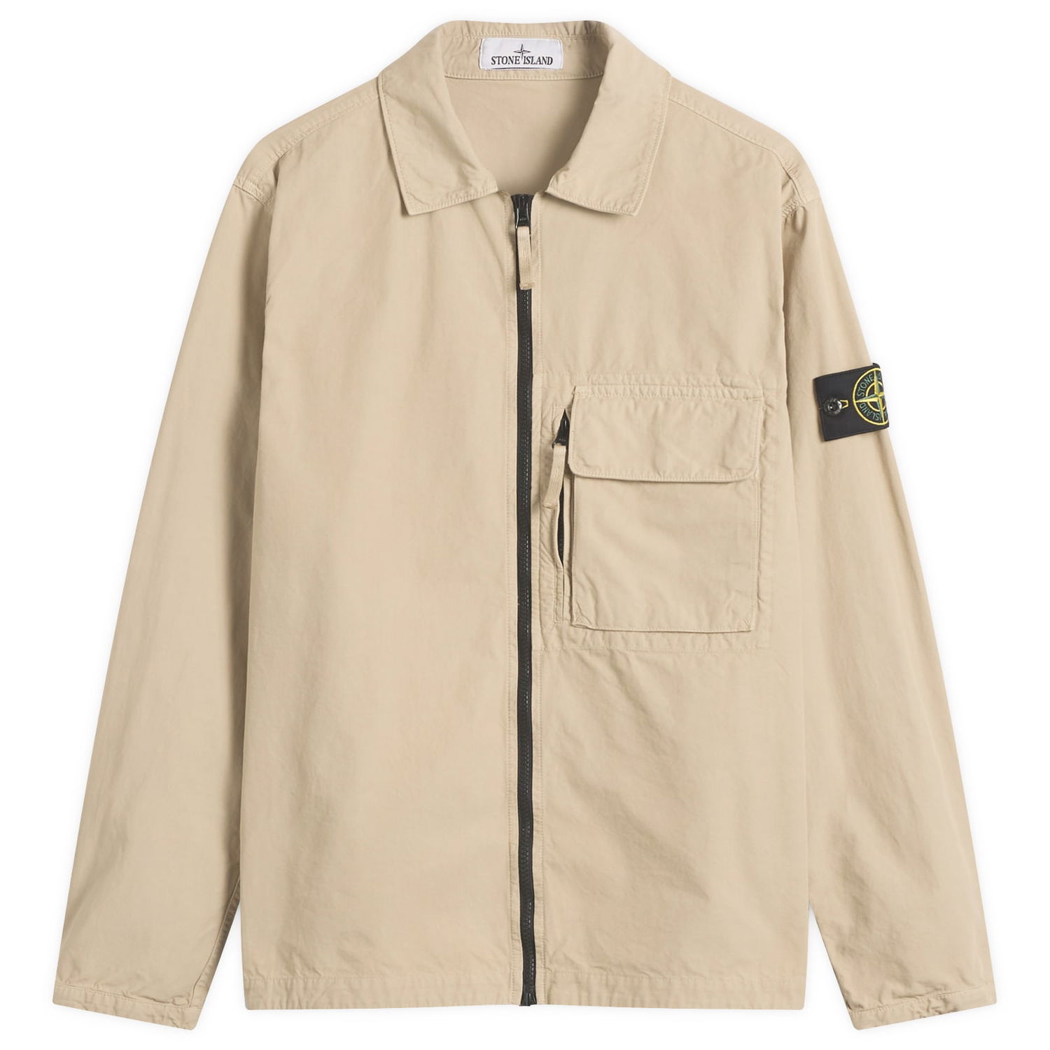 Bunda Stone Island Canvas Weave Cotton Zip Shirt Jacket, Size Large Béžová | K2S151200004-V009A, 1
