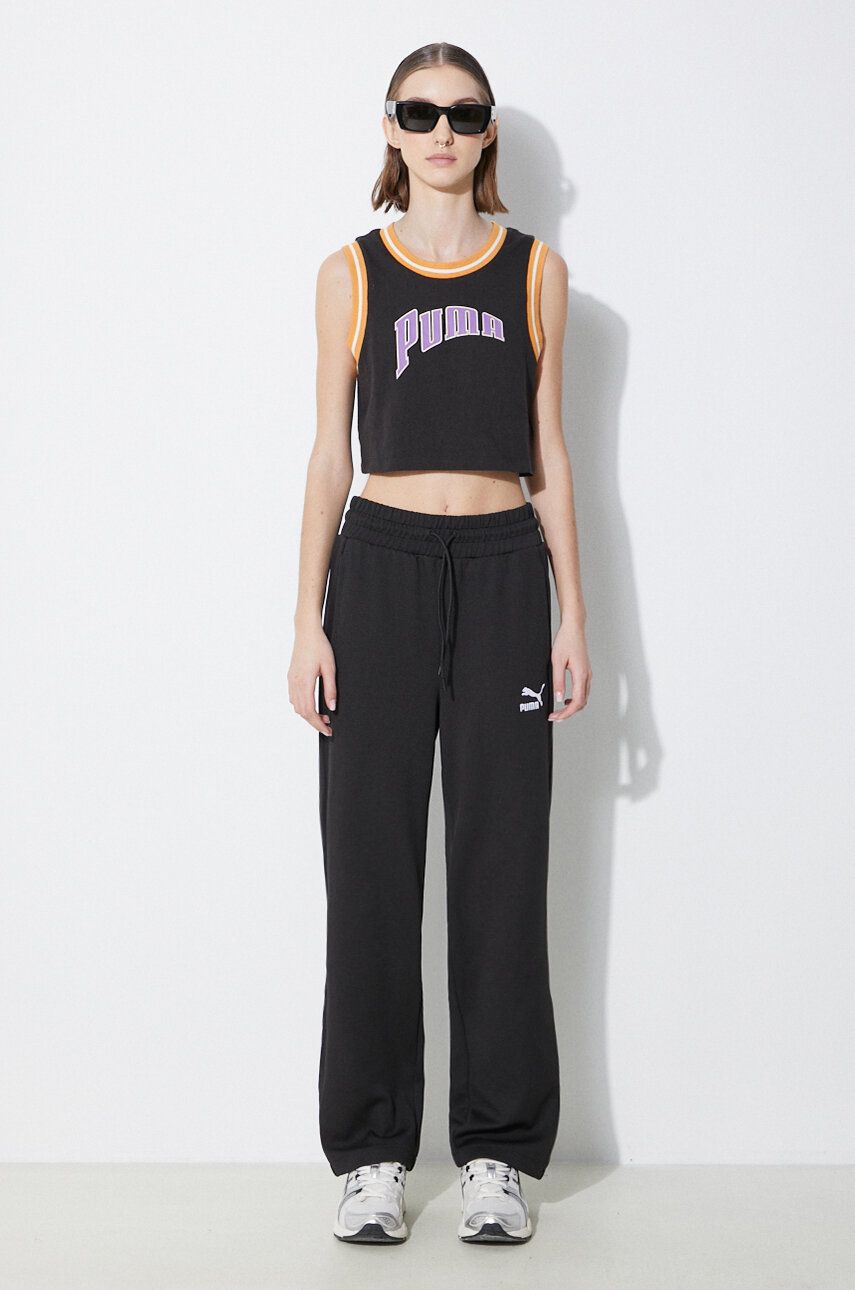 Tepláky Puma T7 High Waist Sweatpants Čierna | 624212, 1
