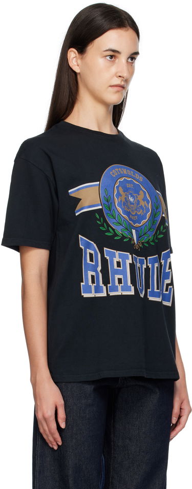 Tričko Rhude Rhude 'Cotswold' Crest Graphic Tee Čierna | RHPF25TT06012, 4
