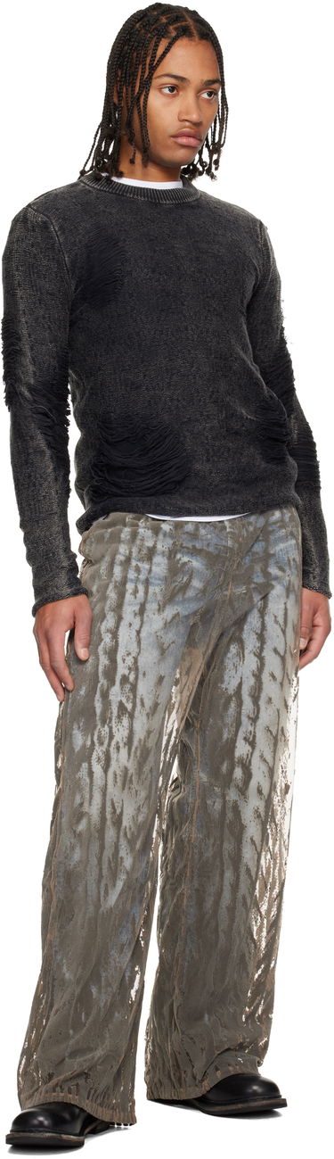 Sveter Diesel Distressed K-Fjordi-Round Sweater Čierna | A21876-0LKDP-900, 3