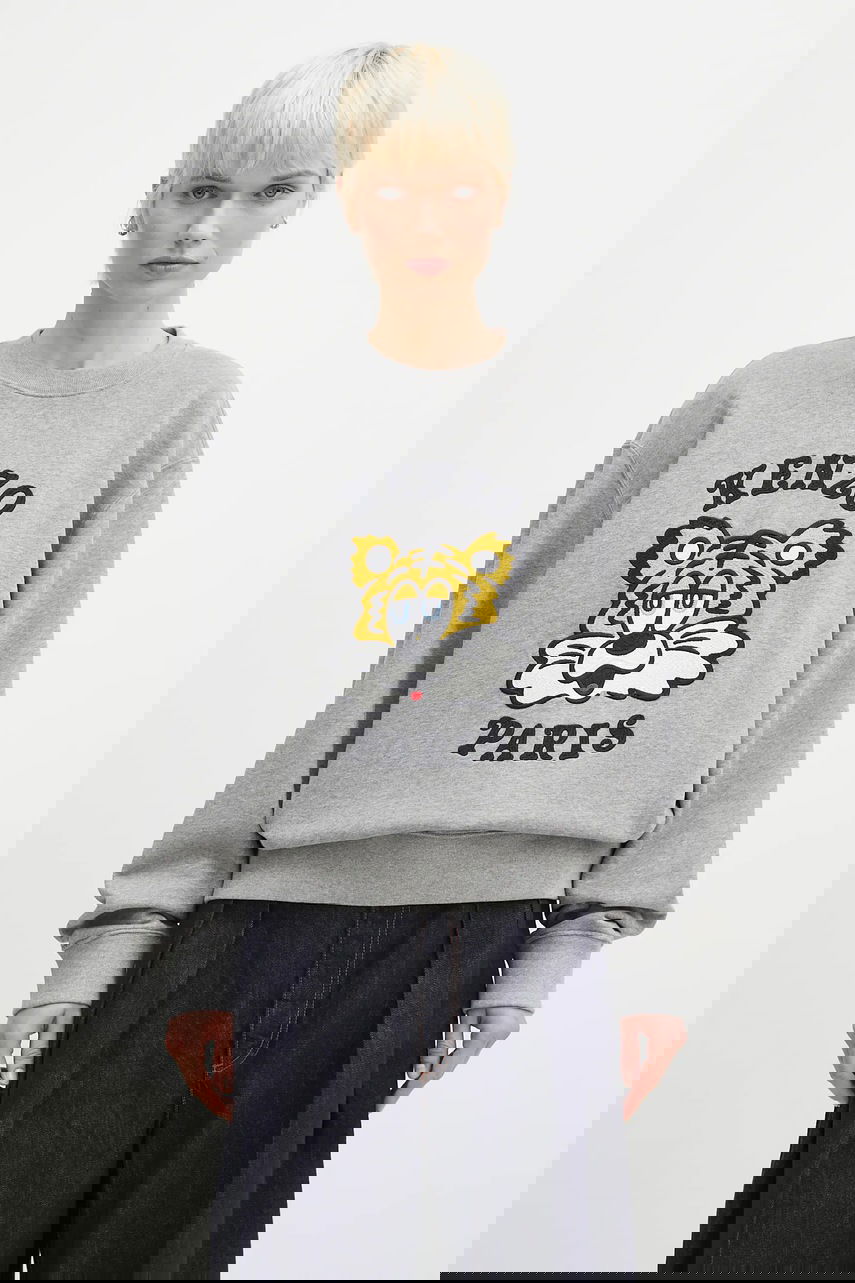 Mikina KENZO Kenzo x Verdy Printed Cotton Sweatshirt Šedá | FF58SW2394MF.94, 1