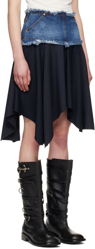 Sukňa Andersson Bell Andersson Bell Combination Denim Midi Skirt Modrá | apa800w, 1