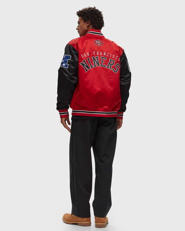 Bomber bunda Mitchell & Ness SAN FRANCISCO 49ERS NFL Heavyweight Satin Jacket Vintage Logo Červená | JK8453-SF4SCAR, 1