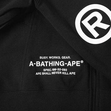 Mikina BAPE Double Knit Shark Full Zip Hoodie Čierna | 001ZPD701003X-BLK, 4