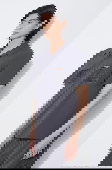 Košeľa Columbia Painted Peak Short Sleeve Shirt with Mesh Pockets and Classic Collar, Regular Fit Šedá | 2074541, 3