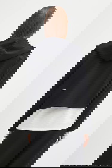 Mikina PANGAIA Pangaia DNA Double Jersey Zip Up Cropped Hoodie Čierna | 10002361, 2