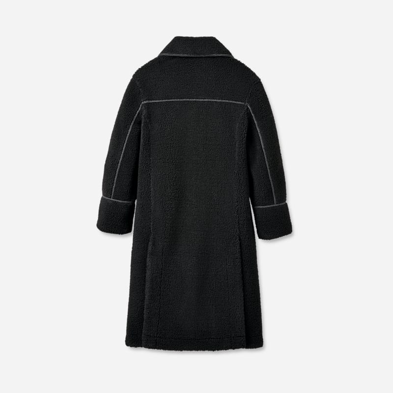 Kabáty UGG Sema Fluff Long Coat Čierna | 1171458-BLK, 1