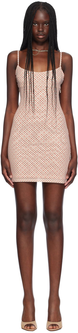 Šaty Miaou Miaou Anya Polka Dot Mini Dress Béžová | 5026PM1WPD, 0