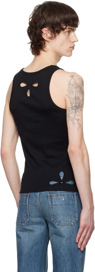 Tielko Coperni Coperni Petal Embroidered Tank Top Čierna | COPJS123F5012MEN, 2