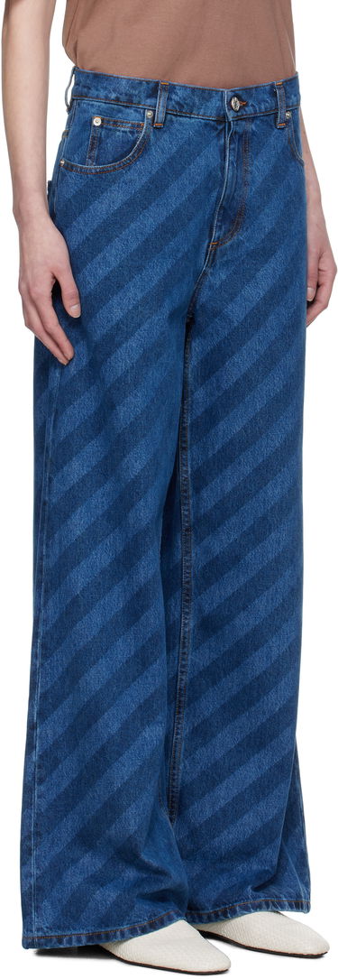 Džínsy Marni Marni Wide Leg Diagonal Stripe Jeans Modrá | PAJD0432A0 USCX36, 1