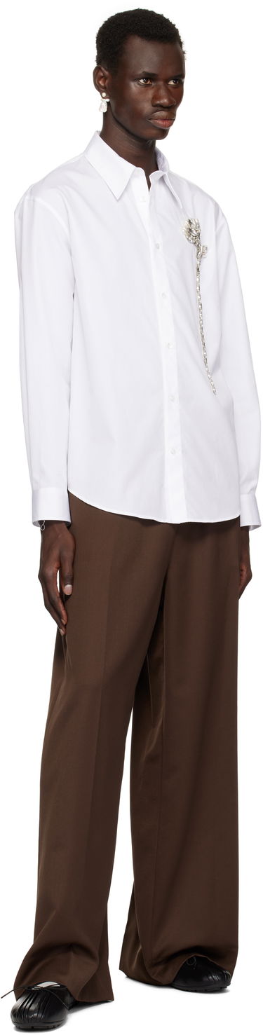 Nohavice Simone Rocha Simone Rocha Wide Leg Drawstring Trousers Hnedá | 4143D 1217, 3