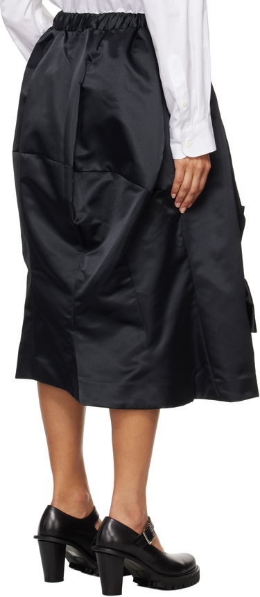 Sukňa Comme des Garçons Comme des Garçons Satin Midi Skirt with Bow Detail Čierna | GN-S016-051, 2