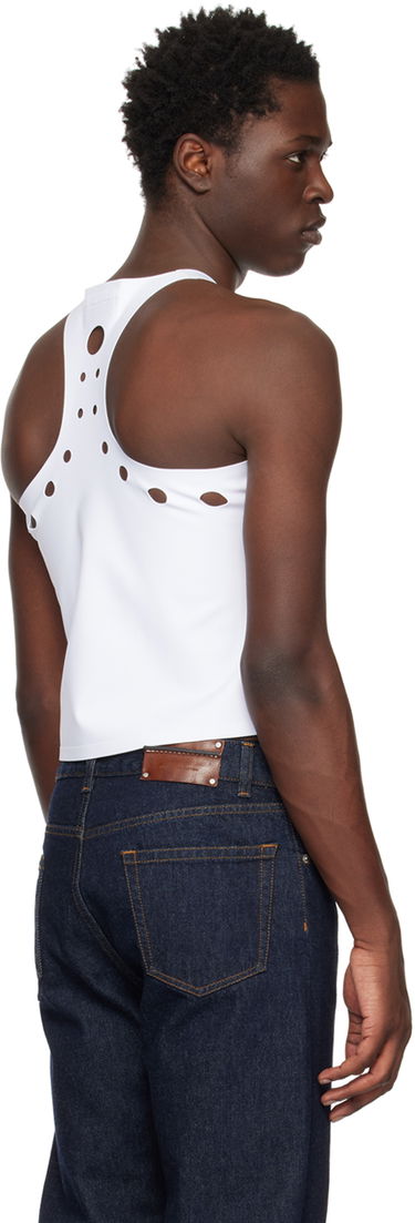 Tielko Jean Paul Gaultier Gaultier Perforated Tank Biela | 22/09-F-TO040L-J027, 2