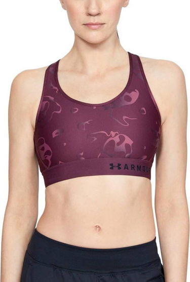 Podprsenka Under Armour Armour Mid Keyhole Print Sports Bra Vínová | 1307197-569, 0