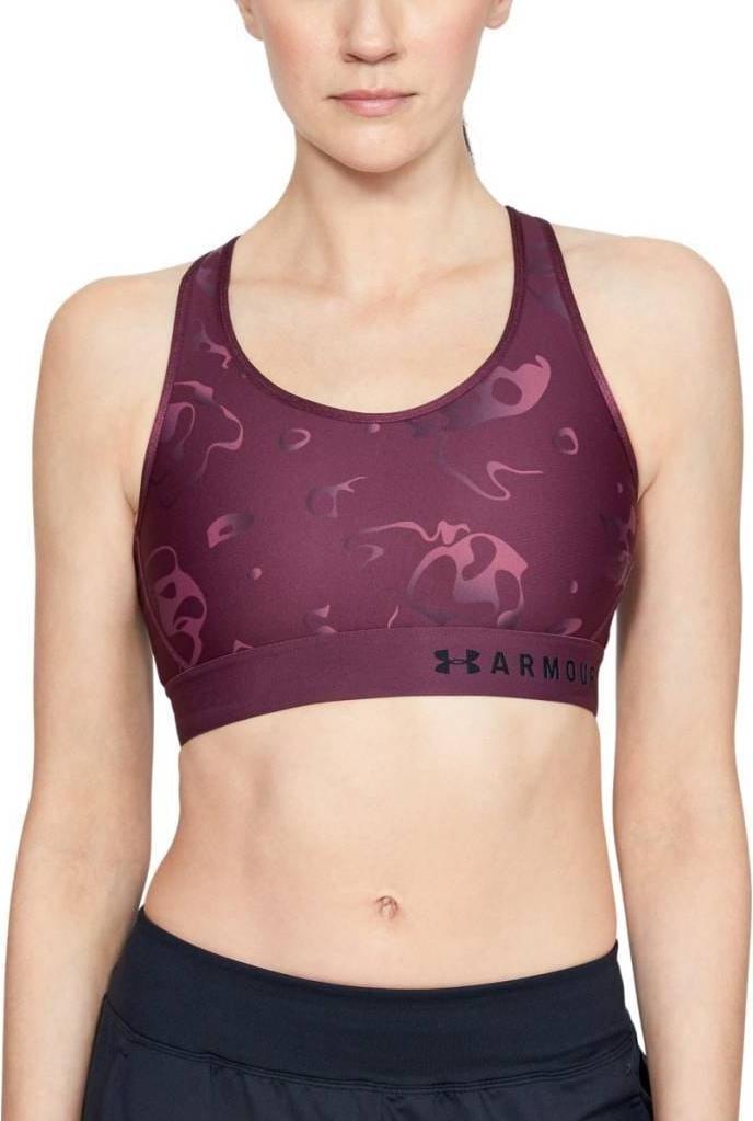 Podprsenka Under Armour Armour Mid Keyhole Print Sports Bra Vínová | 1307197-569, 0