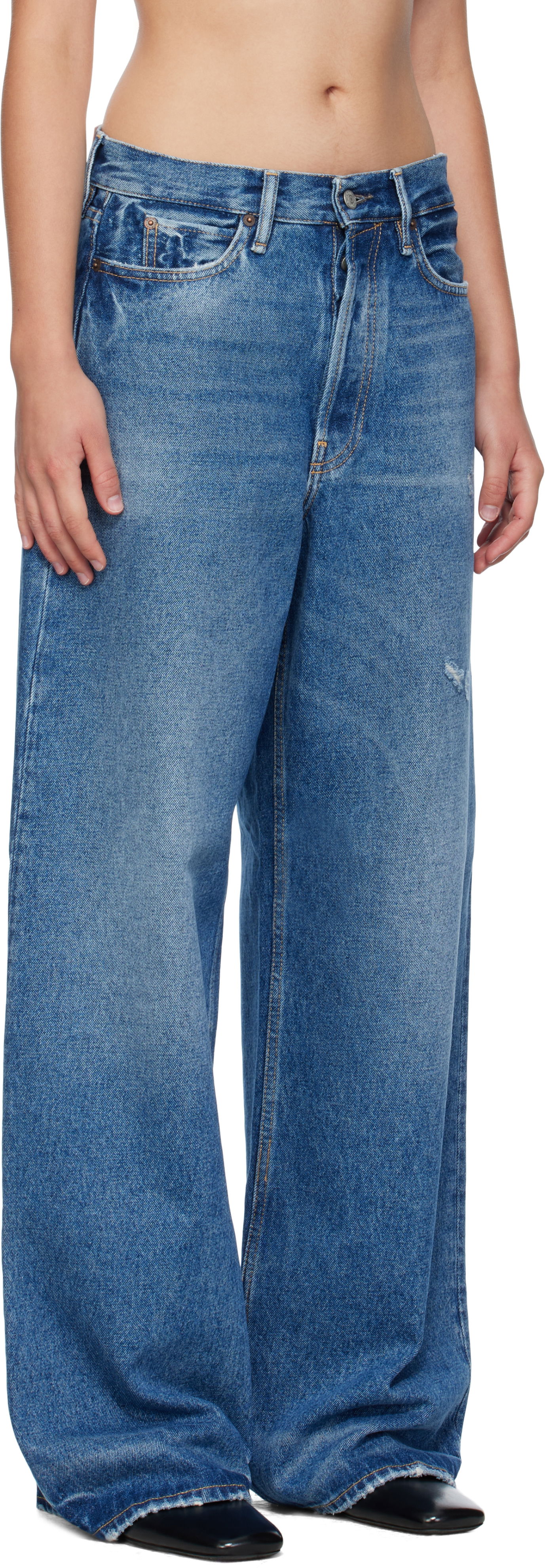 Džínsy Acne Studios Acne Studios Loose-Fit 1981 Jeans Modrá | C00087-, 1