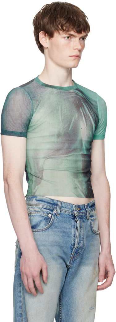 Tričko Jean Paul Gaultier Jean Paul Gaultier 'The Water' Baby Tee Zelené | 25/03-W-TO313-M004P-5557, 4