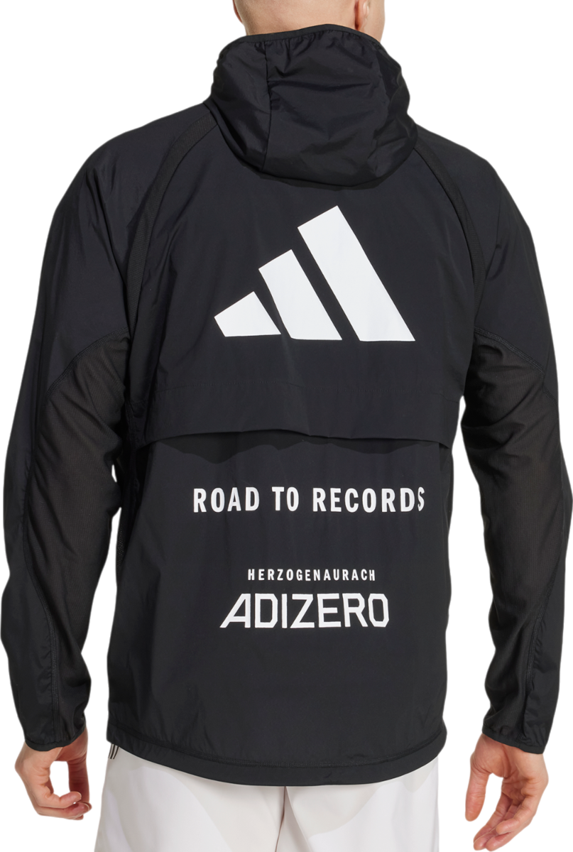 Vetrovka adidas Originals Adizero Road to Records Hooded Jacket Čierna | jd6471, 1