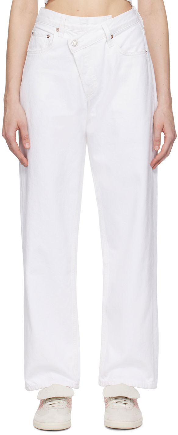 Džínsy AGOLDE Criss Cross Upsized Jeans Biela | A097B-1183