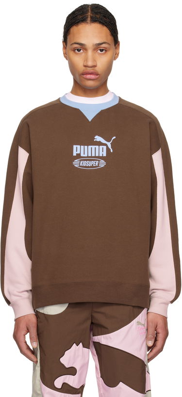 Sveter KidSuper KidSuper Studios King Crew Sweatshirt Hnedá | 62670065, 0