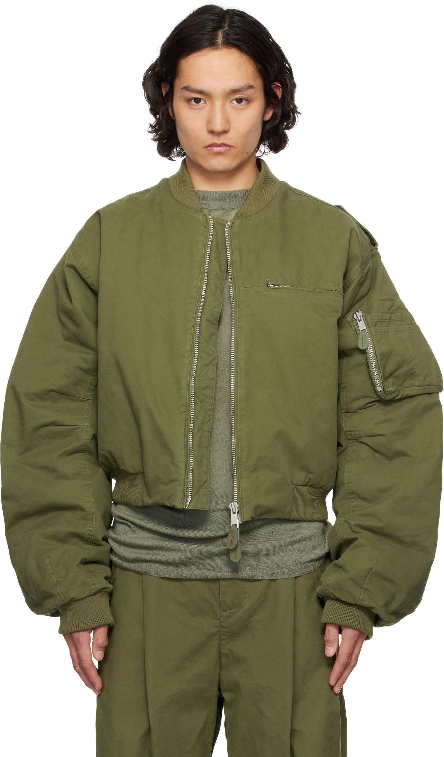 Bomber bunda Entire Studios Entire Studios A-4 Bomber Jacket Zelené | ESU-S25-1008-AR, 0