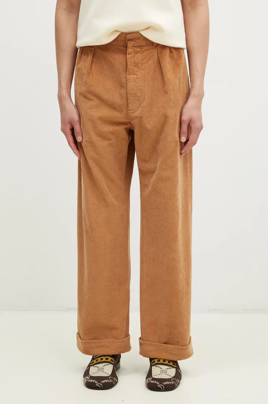 Nohavice WOOD WOOD Lawrence Corduroy Trousers Hnedá | 12435012.5088, 0
