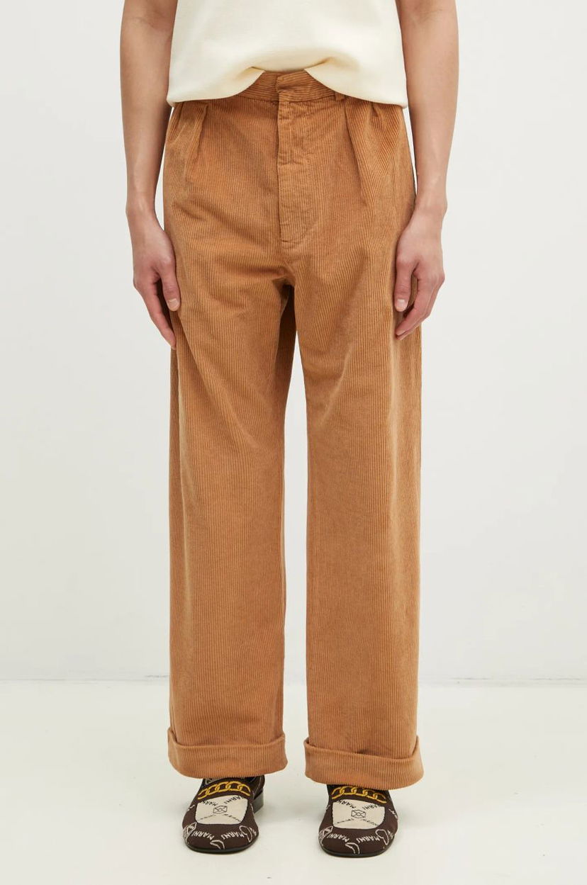 Nohavice WOOD WOOD Lawrence Corduroy Trousers Hnedá | 12435012.5088
