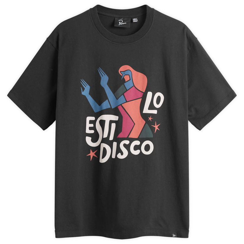 Tričko By Parra Parra El Stilo Disco T-Shirt, Size Large Čierna | 54210-BLK